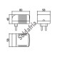 Caixa Patola CF-070/2-B 40x58x80mm Caixa Patola CF-070/2-B 40x58x80mm